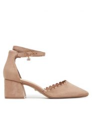 DeeZee Czółenka DF-82574-4 Czarny. Czarne czółenka DeeZee, bez wzorów, z materiału, bez obcasa, bez zapięcia. Za 139.99 zł.