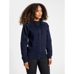 Damska bluza z kapturem zapinana na zamek Hummel Red Classic. Czarne bluzy Hummel, m, bez wzorów, z kapturem, na fitness i siłownię. Za 208.00 zł.