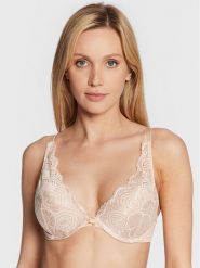 Wonderbra Biustonosz push-up WB000BHP Beżowy. Brązowe biustonosze Wonderbra, bez wzorów, z syntetyku. Za 229.99 zł.