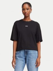 BOSS T-Shirt Enis 50523256 Czarny Regular Fit. Czarne t-shirty Boss, xl, bez wzorów, z bawełny, bez kołnierzyka, bez ramiączek. Za 229.99 zł.