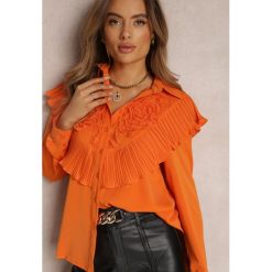 Pomarańczowa Koszula Vinther. Brązowe koszule Renee, m, bez wzorów, z jeansu, eleganckie, bez kołnierzyka, bez ramiączek. W wyprzedaży za 151.99 zł.