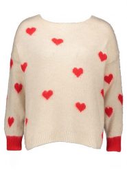 Miss goodlife Sweter w kolorze kremowo-pomarańczowym rozmiar: M. Brązowe swetry miss goodlife, m, bez wzorów, z wełny, bez ramiączek. Za 202.50 zł.