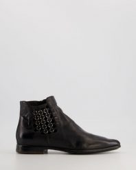 SKÓRZANE BOTKI DAMSKIE DL12A FOU NERO. Botki Venezia, bez wzorów, ze skóry, bez obcasa, bez zapięcia. Za 1,359.00 zł.