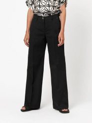 Toni Spodnie w kolorze czarnym rozmiar: 36. Czarne spodnie materiałowe Toni, bez wzorów, z materiału, z podwyższonym stanem. Za 187.99 zł.