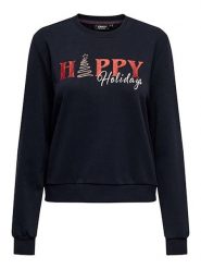 ONLY Bluza w kolorze granatowym rozmiar: L. Niebieskie bluzy ONLY, l, bez wzorów, bez kaptura. Za 83.81 zł.