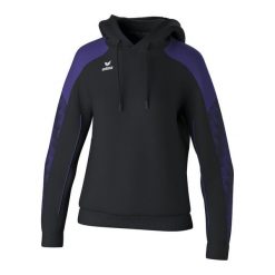 Bluza damska z kapturem Erima Evo Star. Czarne bluzy Erima, na zimę, bez wzorów, z materiału, retro, bez ramiączek, z kapturem. Za 242.00 zł.