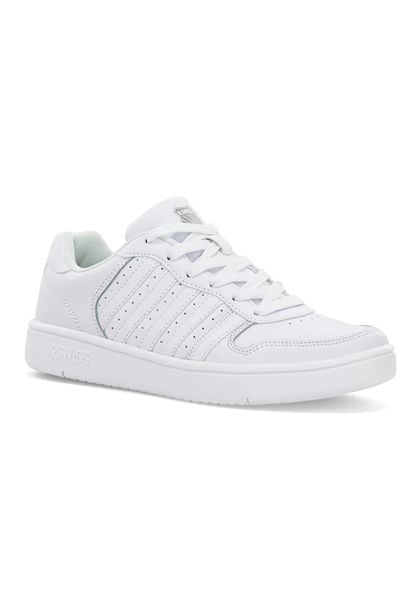 Trampki Damskie Court Palisades. Białe trampki K-SWISS, bez wzorów, z gumy, bez zapięcia. Za 139.00 zł.