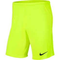 Spodenki krótkie dla dzieci Nike Dry Park III NB K. Zielone szorty Nike, bez wzorów, z poliesteru, sportowe. Za 63.99 zł.
