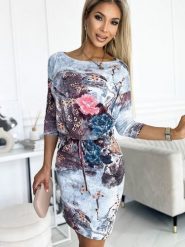 Sukienka Model 13-155 Flowers - Numoco. Sukienki NUMOCO, l, bez wzorów, z elastanu, sportowe, bez kołnierzyka, bez ramiączek, sportowe. Za 222.78 zł.