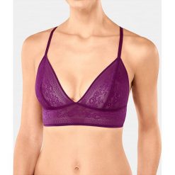 Biustonosz "Zero Lace" w kolorze koralowym. Pomarańczowe biustonosze Triumph & Sloggi, bez wzorów, z koronki. W wyprzedaży za 56.95 zł.