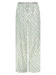 Eight2Nine Spodnie w kolorze zielono-kremowym rozmiar: L. Zielone spodnie materiałowe Eight2Nine, bez wzorów, z materiału. Za 82.99 zł.