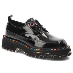 Czarne Półbuty Artiker Eleganckie Lakierowane Obuwie Damskie. Czarne półbuty wsuwane Artiker, bez wzorów, z lakierowanej skóry, eleganckie, bez obcasa. Za 249.00 zł.