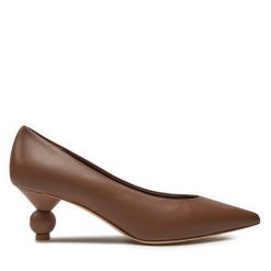Czółenka Weekend Max Mara. Brązowe czółenka Weekend Max Mara, bez wzorów, bez obcasa, bez zapięcia. Za 1,649.00 zł.