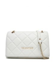 Valentino Torebka Ocarina VBS3KK02R Biały. Białe kopertówki Valentino, bez wzorów, ze skóry, wizytowe, bez dodatków. Za 449.99 zł.