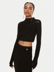 Patrizia Pepe Bluzka 8K0218 K195 K103 Czarny Slim Fit. Czarne bluzki Patrizia Pepe, bez wzorów, z syntetyku, bez kołnierzyka, bez ramiączek. Za 509.99 zł.