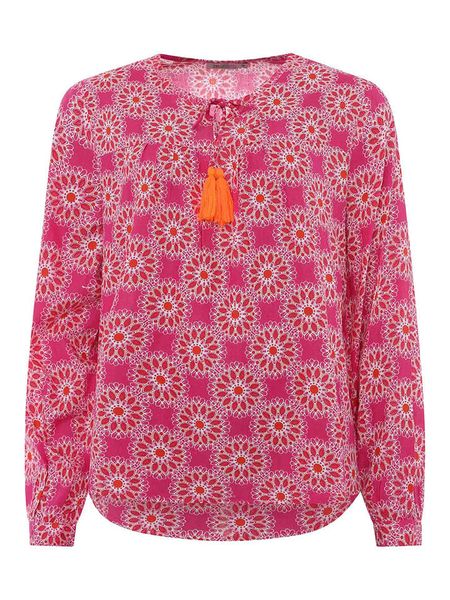 Zwillingsherz Bluzka "Mandala" w kolorze różowym rozmiar: L/XL. Różowe bluzki Zwillingsherz, l, bez wzorów, z wiskozy, bez kołnierzyka, bez ramiączek. Za 69.91 zł.