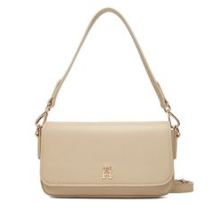 Torebka Tommy Hilfiger. Brązowe torebki klasyczne Tommy Hilfiger, bez wzorów, klasyczne, bez dodatków. Za 509.99 zł.