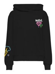 ONLY Bluza w kolorze czarnym rozmiar: S. Czarne bluzy ONLY, s, bez wzorów, bez ramiączek, z kapturem. Za 96.83 zł.