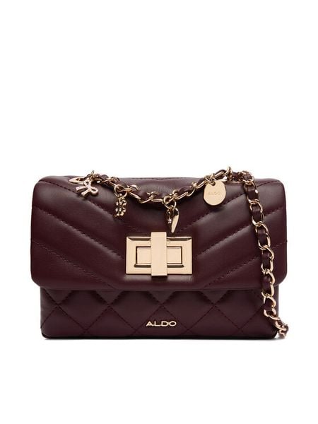 Aldo Torebka Alnilamm 14143909 Bordowy. Czerwone listonoszki Aldo, bez wzorów, ze skóry, bez dodatków. Za 189.99 zł.