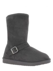 Blackfield Botki zimowe "Cooper" w kolorze szarym rozmiar: 40. Szare botki Blackfield, z aplikacjami, z materiału, z okrągłym noskiem, bez obcasa, bez zapięcia. Za 115.95 zł.