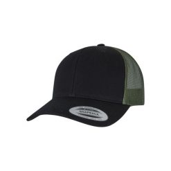 Czapka Trucker Flexfit Retro 2-Tone. Czarne czapki z daszkiem FLEXFIT, bez wzorów, z bawełny, klasyczne. Za 86.50 zł.