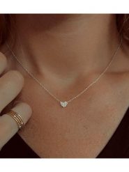 DIA DIAMONDS Srebrny naszyjnik z zawieszką - dł. 40 cm rozmiar: onesize. Szare naszyjniki DIA DIAMONDS, z materiału, z diamentem, srebrne. Za 237.17 zł.
