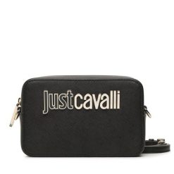 Torebka Just Cavalli. Czarne listonoszki Just Cavalli, bez wzorów, bez dodatków. Za 839.99 zł.