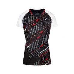 Koszulka sportowa damska VICTOR T-44101 C r. XS. Czarne t-shirty sportowe Victor, xs, bez wzorów, z poliesteru, bez ramiączek. Za 129.99 zł.
