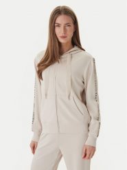 Guess Bluza W6GQ03 K2656 Beżowy Regular Fit. Brązowe bluzy Guess, xl, z aplikacjami, z syntetyku, bez ramiączek, bez kaptura. Za 519.99 zł.