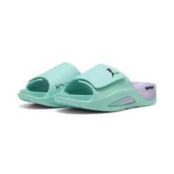 Klapki unisex PUMA x HYROX NITROcat PUMA. Fioletowe klapki Puma, bez wzorów, bez obcasa, na płaskiej podeszwie, bez zapięcia. Za 349.00 zł.