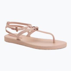 Sandały damskie Ipanema Atena. Czerwone sandały Ipanema, bez wzorów, z materiału, klasyczne, bez obcasa, bez zapięcia. Za 129.99 zł.