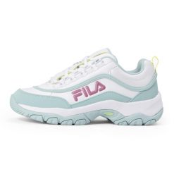 Buty damska FILA Strada Logo. Białe buty sportowe lifestyle Fila, bez wzorów, z gumy, bez zapięcia. Za 289.99 zł.
