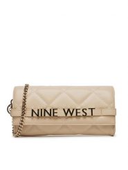 Nine West Torebka GLAR2 Beżowy. Brązowe kopertówki Nine West, bez wzorów, z materiału, wizytowe, bez dodatków. Za 199.99 zł.