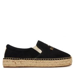 Espadryle REPLAY. Czarne espadryle Replay, bez wzorów, bez obcasa. Za 309.99 zł.