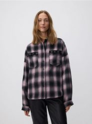 Koszula w kratę - wielobarwny. Koszule Reserved, l, bez wzorów, z bawełny, bez kołnierzyka, bez ramiączek. W wyprzedaży za 59.99 zł.