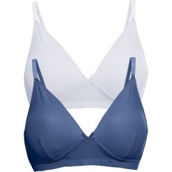 Biustonosz bez fiszbinów (2 szt.) bonprix biały + indygo. Biustonosze marki bonprix. Za 27.99 zł.