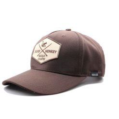 Czapka trucker –5 paneli –poliester z recyklingu /dla dorosłych (brązowy). Brązowe czapki z daszkiem SURF MONKEY, bez wzorów, z poliesteru, sportowe. Za 159.95 zł.