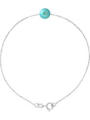 Pearline Srebrna bransoletka "Traversantes" z perłą rozmiar: onesize. Szare bransoletki Pearline, z perłą, srebrne. Za 100.99 zł.