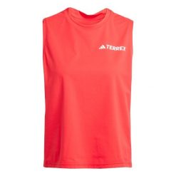 Damski tank top adidas Terrex Multi Climacool. Czerwone topy adidas, bez wzorów, bez kołnierzyka, bez ramiączek. Za 163.65 zł.