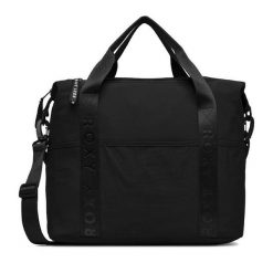 Torebka Roxy. Czarne shopper bag Roxy, bez wzorów, bez dodatków. Za 99.99 zł.