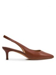 Lauren Ralph Lauren Sandały 802927937002 Brązowy. Brązowe sandały Lauren Ralph Lauren, bez wzorów, ze skóry, bez obcasa, na szpilce, bez zapięcia. Za 629.99 zł.