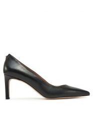 BOSS Szpilki Janet 50536573 Czarny. Czarne szpilki Boss, bez wzorów, ze skóry, bez obcasa, na szpilce, bez zapięcia. Za 739.99 zł.