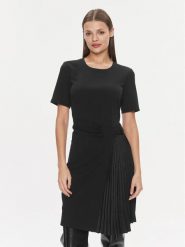 DKNY Sukienka codzienna DD3K1461 Czarny Regular Fit. Czarne sukienki DKNY, na co dzień, bez wzorów, z syntetyku, bez kołnierzyka, bez ramiączek, proste. Za 429.99 zł.