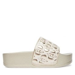 Klapki Liu Jo. Żółte klapki Liu Jo, bez wzorów, bez obcasa, bez zapięcia. Za 279.99 zł.