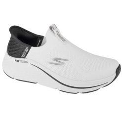 Buty do biegania damskie, Slip-Ins Max Cushioning Elite 2.0. Białe buty do biegania Skechers, bez wzorów, z materiału, bez zapięcia, do biegania, skechers sport. Za 429.99 zł.