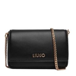 Torebka Liu Jo. Czarne kopertówki Liu Jo, bez wzorów, wizytowe, bez dodatków. Za 339.99 zł.