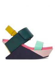 United Nude Sandały Delta Wedge Sandal 1041397816 Kolorowy. Sandały United Nude, bez wzorów, ze skóry, bez obcasa, na koturnie, bez zapięcia. Za 1,229.00 zł.