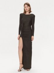 Nissa Sukienka wieczorowa RS14481 Czarny Slim Fit. Czarne sukienki Nissa, bez wzorów, z syntetyku, wizytowe, bez kołnierzyka, bez ramiączek. Za 819.99 zł.