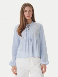 ONLY Bluzka Lennyo 15366732 Błękitny Regular Fit. Niebieskie bluzki ONLY, s, bez wzorów, z wiskozy, bez kołnierzyka, bez ramiączek. Za 129.99 zł.