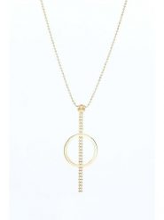 ATELIER DU DIAMANT Złoty naszyjnik "Tout" z zawieszką - dł. 42 cm rozmiar: onesize. Żółte naszyjniki ATELIER DU DIAMANT, z materiału, złote. Za 677.64 zł.